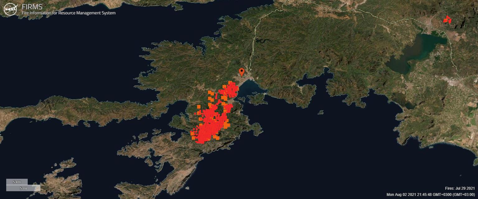 nasa yangın haritası