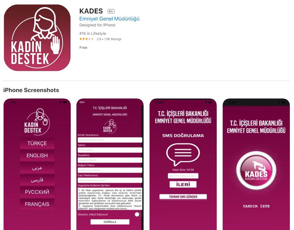 kades uygulaması ios app store uygulama görüntüsü
